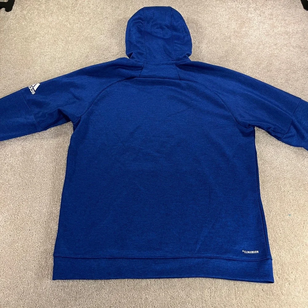 Adidas Hoodie Mens Large Blue NEW Kansas Jayhawks Lawrence KS Pullover